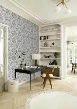 Rasch In Bloom Rosalie 412642 Gri Füme Eskitme Damask Desenli Duvar Kağıdı, 5.33m²