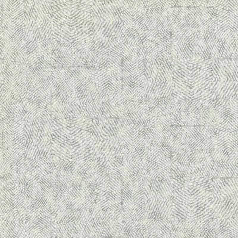 Rasch In Bloom 412727 Geometrik Balıksırtı Açık Gri Duvar Kağıdı Kırık beyaz ve açık gri tonlarında geometrik balıksırtı blok desenli Alman mimari duvar kağıdı