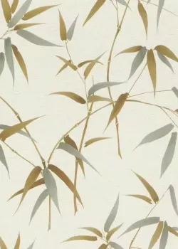 Rasch In Bloom 413168 Krem Zemin Bambu Yaprağı Desenli Duvar Kağıdı, 5.33m²
