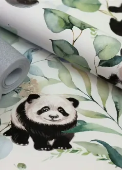 Rasch Kids World 2 301144 Sevimli Panda Desenli Çocuk Duvar Kağıdı 5.33 m²