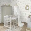 Rasch Kids World 2 302721 krem zeminli sulu boya şato prenses fayton ve unicorn desenli kız bebek odası duvar kağıdı