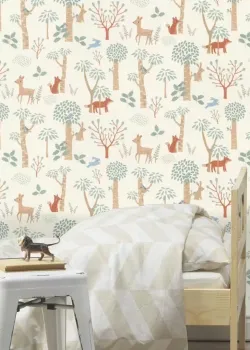 Rasch Kids World 2 302813 Orman Hayvanları Çocuk Duvar Kağıdı 5.33 m²