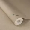 Unitex 820744 mat vizon kahve renkli dikey ince keten kumaş dokulu ithal elyaf rulo duvar kağıdı