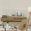 Unitex 978414 mat krem renkli dikey ince keten kumaş dokulu ithal elyaf rulo duvar kağıdı