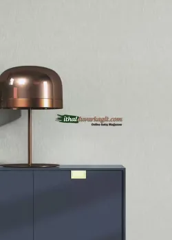 Unitex 978445 İnce Keten Dokulu Gri Duvar Kağıdı 10.6 m²