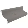 Unitex 990416 mat koyu gri renkli dikey ince keten kumaş dokulu ithal elyaf rulo duvar kağıdı