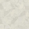 Kırık beyaz ve ekru tonlarında geometrik taş mozaik desenli kabartma dokulu lüks duvar kağıdı