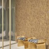 Roberto Cavalli No.9 RC21079 Duvar Kağıdı Vizon ve bronz zemin üzerine altın dore tropikal yaprak desenli kabartma dokulu lüks duvar kağıdı