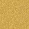 Altın sarısı zemin üzerine kabartmalı barok yaprak desenli Versace VI 36692-3 duvar kağıdı