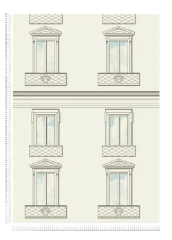 Versace VI 79132-3 Ekru Krem Bina Pencere Desenli İtalyan Duvar Kağıdı, 7.04m² Versace VI 79132-3 Ekru Krem Bina Pencere Desenli İtalyan Duvar Kağıdı, 7.04m²