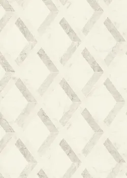 Versace VI 79133-1 Geometrik Baklava Desen Kırık Beyaz Mermer Duvar Kağıdı, 7.04m²