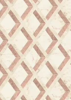 Versace VI 79133-5 Gül Kurusu Pudra Mermer Baklava Geometrik Duvar Kağıdı, 7.04m²