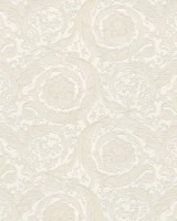 Versace VI 93583-2 Krem Beyaz Barok Desenli İtalyan Duvar Kağıdı, 7.04m²