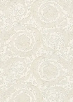 Versace VI 93583-2 Krem Beyaz Barok Desenli İtalyan Duvar Kağıdı, 7.04m²