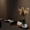 Home Z47851 Dikey Krem Bej Kumaş Doku Lüks Home Z47851 Açık Krem Bej Geçişli Tonlu Dikey Çizgili İpek Strie Doku Lüks Duvar Kağıdı Paneli