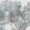 Project Z61038-3 Pixel Trees Açık Gri Buz Mavisi Vurgulu Soyut Ağaç Desenli Modern Duvar Kağıdı Paneli 15m²
