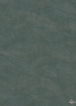 Architexture 2 Z57740 Koyu Yeşil Dalgalı Soyut Dokulu Duvar Kağıdı