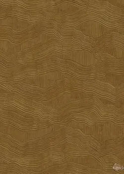 Architexture 2 Z57747 Hardal Kahve Akışkan Dalgalı Dokulu Duvar Kağıdı