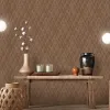 Architexture 2 Z57759 Bej Keten Geometrik Çizgili Duvar Kağıdı