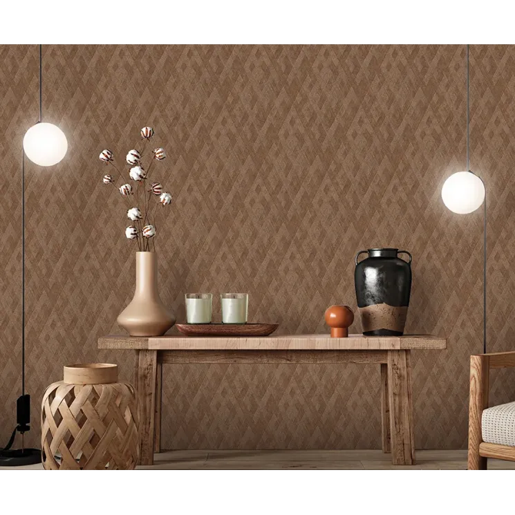 Architexture 2 Z57759 Bej Keten Geometrik Çizgili Duvar Kağıdı