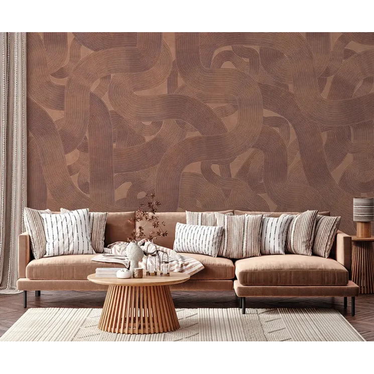 Architexture Z57784 Plaster gri soyut çizgili dekoratif sıva duvar paneli.