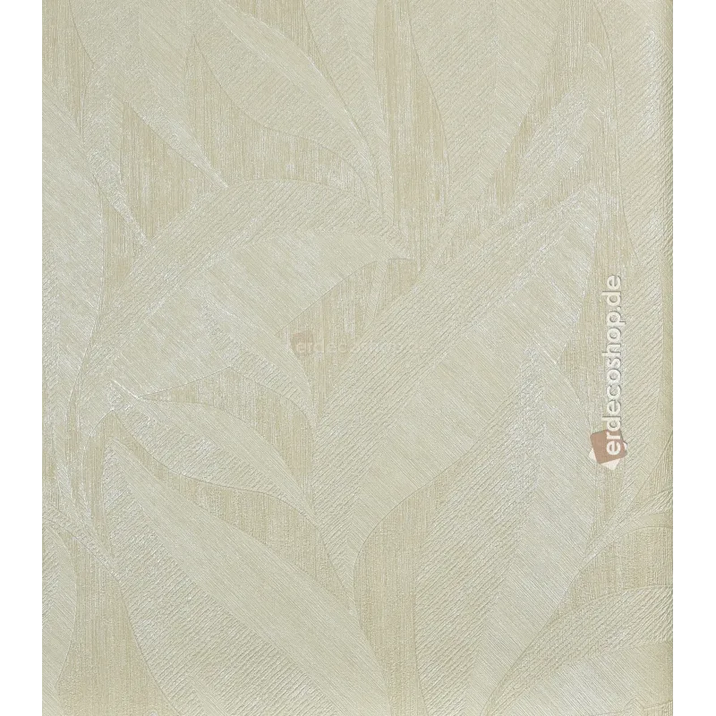 Casa Chic Z20119 Bej Yaprak Desenli Lüks Duvar Kağıdı Casa Chic Z20119 bej tonlarında, büyük ve soyut yaprak desenli, kumaş dokulu lüks duvar kağıdı.