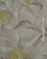 Casa Chic Z20121 Bej Kahve Tonlu Soyut Çiçek Desenli Duvar Kağıdı