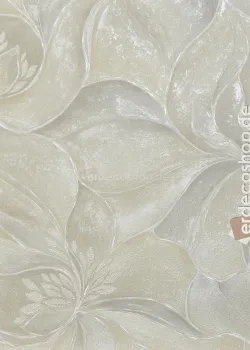 Casa Chic Z20124 Krem Tonlu Soyut Çiçek Desenli Duvar Kağıdı