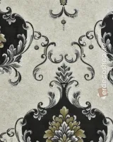 Casa Chic Z20131 Siyah Krem Damask Lüks Klasik Duvar Kağıdı