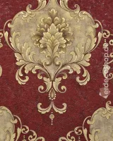 Casa Chic Z20140 Bordo Altın Damask Lüks Klasik Duvar Kağıdı