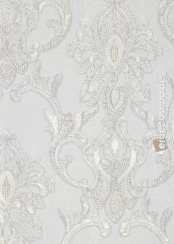 Elie Saab 2 Z34925, açık gri damask desenli kabartmalı duvar kağıdı