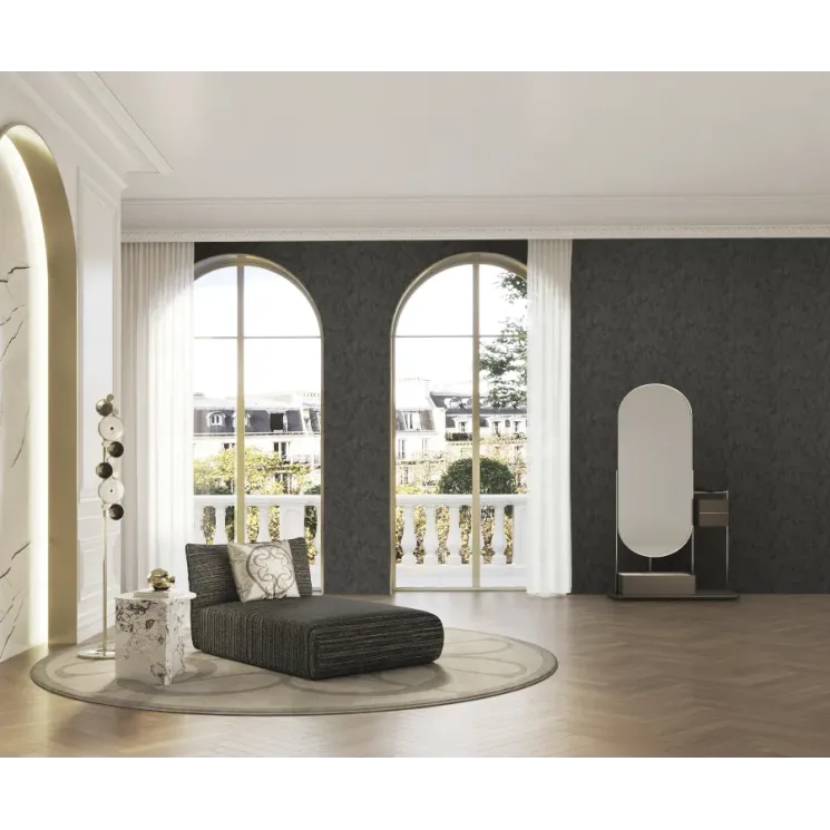 Elie Saab 2 Z34932 beyaz kırışık perde desenli kabartmalı yüzeyli silinebilen lüks duvar kağıdı
