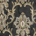 Elie Saab 2 Z34929, antrasit zeminli bej damask desenli kabartmalı duvar kağıdı