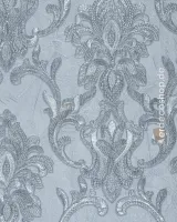 Elie Saab 2 Z34935, açık sıcak gri damask desenli kabartmalı duvar kağıdı