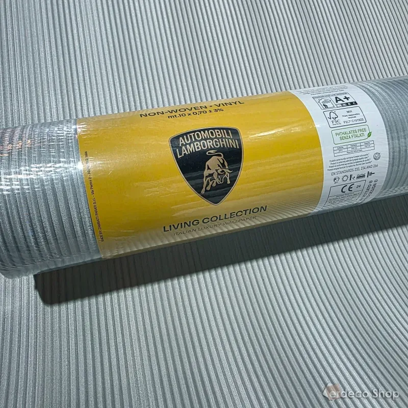 Lamborghini 3 Z12810 gri ince çizgili duvar kağıdı, modern, dokulu, zarif