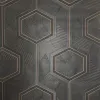 Lamborghini Z12847 bronz altıgen desenli modern duvar kağıdı Lamborghini Z12847 bronz kahve tonlarında altıgen desenli metalik vinil duvar kağıdı