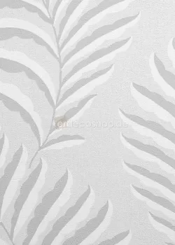 Marrakech Z70728, Gri Tonları Eğrelti Otu Desenli Keten Dokulu Duvar Kağıdı, 5m²