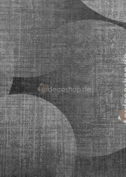 Marrakech Z70736, Koyu Füme Soyut Daire Desenli Tekstüre Duvar Kağıdı, 5m²