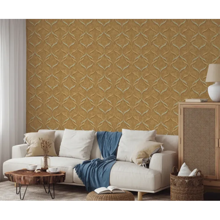 Mini Trend Z15532 Taupe Gri 3D Dalgalı Desenli Duvar Kağıdı Mini Trend Z15532 taupe gri keten dokulu, beyaz dalgalı 3D desenli duvar kağıdı.