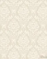 Mini Trend Z15540 Krem Damask Kumaş Dokulu Duvar Kağıdı 5m²