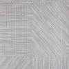 Natural Z48426 gümüş gri taş beyaz geometrik elmas yön değişimli dokuma iplik duvar kağıdı