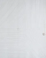 Natural Z48427 – Beyaz Geometrik Yön Değişimli Dokuma Duvar Kağıdı, 5.32m²