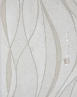 Natural Z48438 – Akışkan Dalga Desenli Beyaz Duvar Kağıdı, 5.32m²