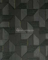 Philipp Plein 2 Z81001 Üç Boyutlu Geometrik Dokulu Lüks Siyah Duvar Kağıdı, 10m²