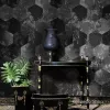 Philipp Plein 2 Z81025 Siyah ve Gri Hexagon Doku Analizi Philipp Plein 2 Z81025 Siyah-Gri Altıgen Desenli Dokulu Duvar Kağıdı