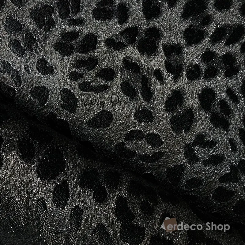 Philipp Plein 2 Z81031 Siyah Leopar Desenli Lüks Dokulu Duvar Kağıdı