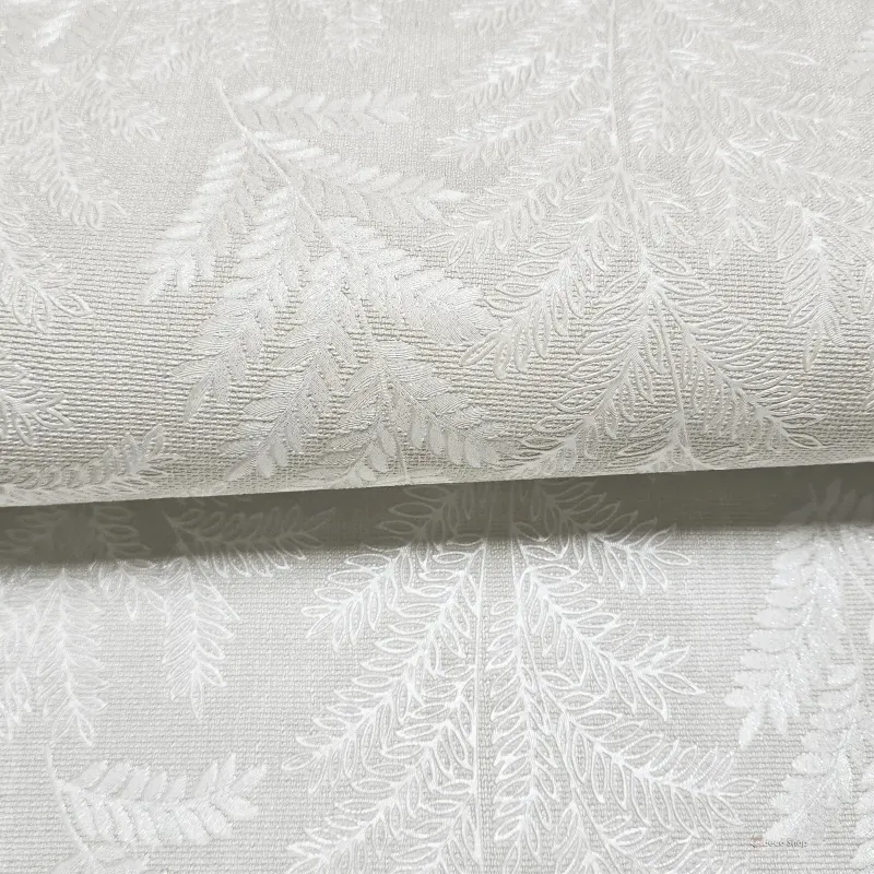 Satin Flowers Z66813 – Gri Yaprak Desenli Duvar Kağıdı