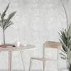 Satin Flowers Z66813 – Gri Yaprak Desenli Duvar Kağıdı