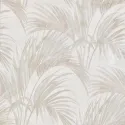 Satin Flowers Z66824 – Palmiye Desenli Tropikal Bej Duvar Kağıdı