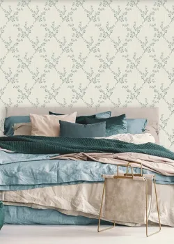 Satin Flowers Z66829 – Pastel mavi, kahve dallı çiçekli duvar kağıdı Satin Flowers Z66829 – Pastel mavi, kahve dallı çiçekli duvar kağıdı